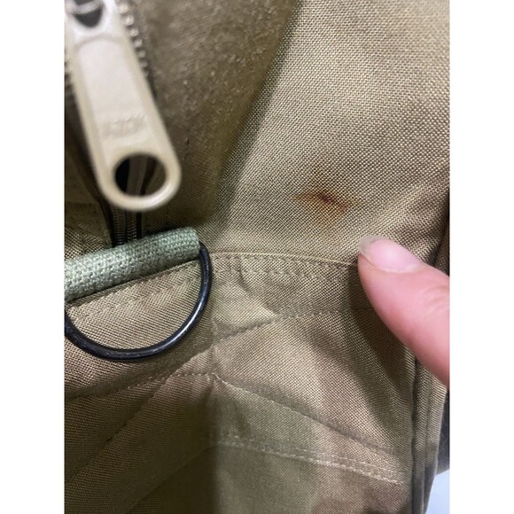 Vintage Chaps Ralph Lauren Canvas Khaki Duffel Bag 3 Pockets Military Surplus - Picture 9 of 16